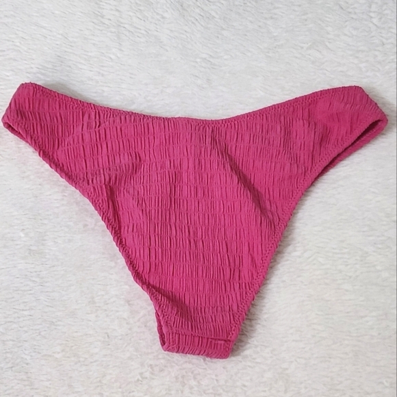 New!Montce Tori Bandeau Bikini Top Hibiscus Scrunch Set. - Picture 11 of 13